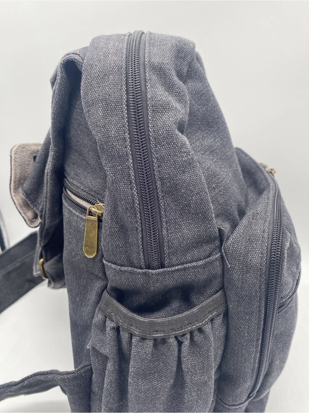 Men's Charcoal Canvas Sling Backpack - Versatile Crossbody Bag